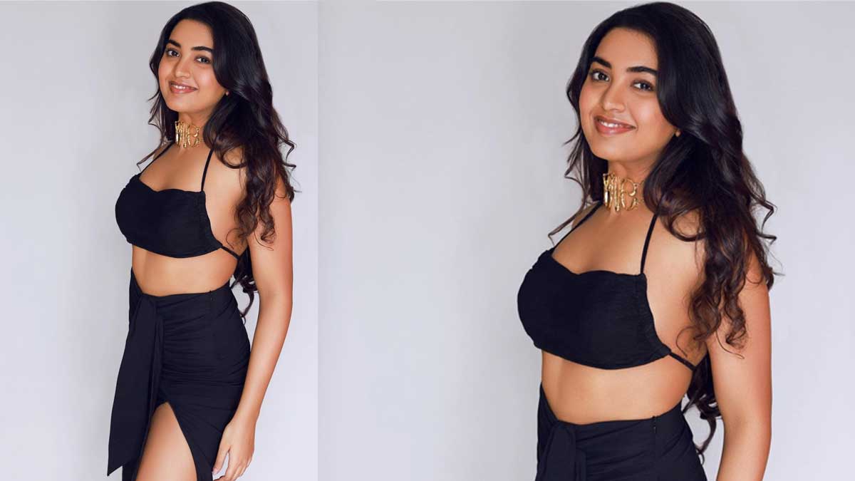 Shivathmika Rajashekar latest black color dress photos trending 