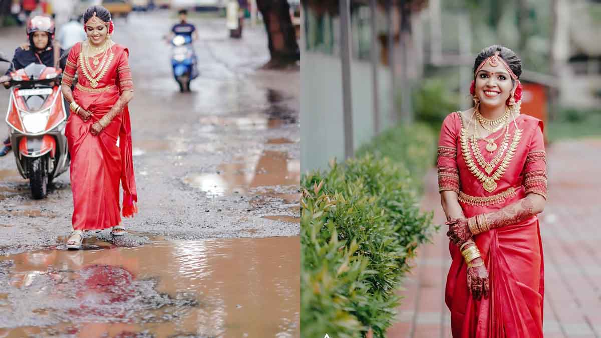 Bride photoshoot on damaged roads know the reason 