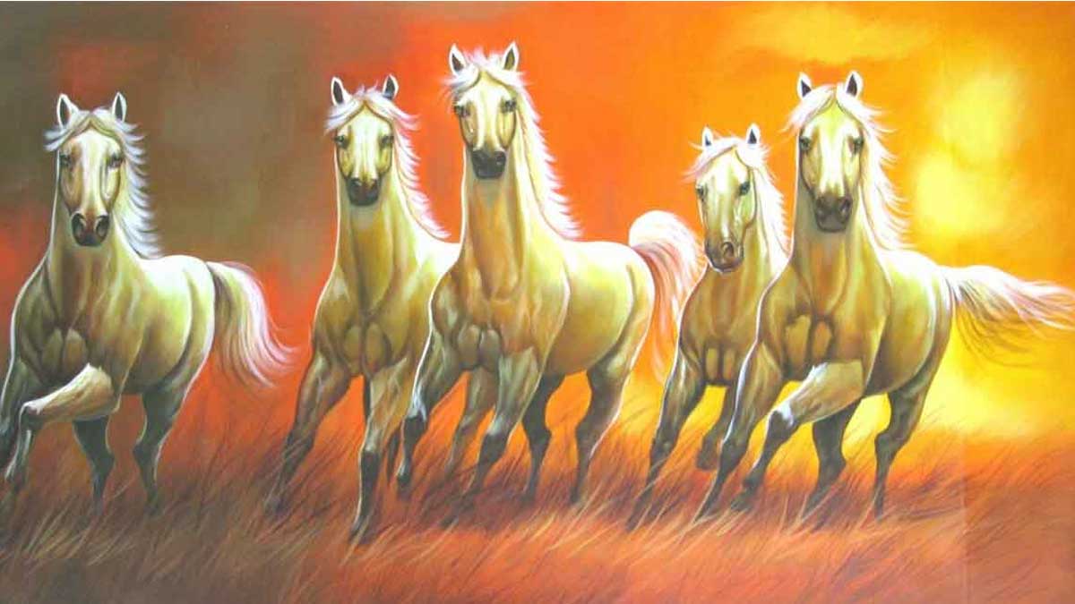 Horses Painting : అప్పుల బాధ నుంచి బయట పడాలంటే.. గుర్రాల పెయింటింగ్ను ఈ దిశలో వేలాడదీయండి..! put Horses Painting in this direction in your home to remove debts