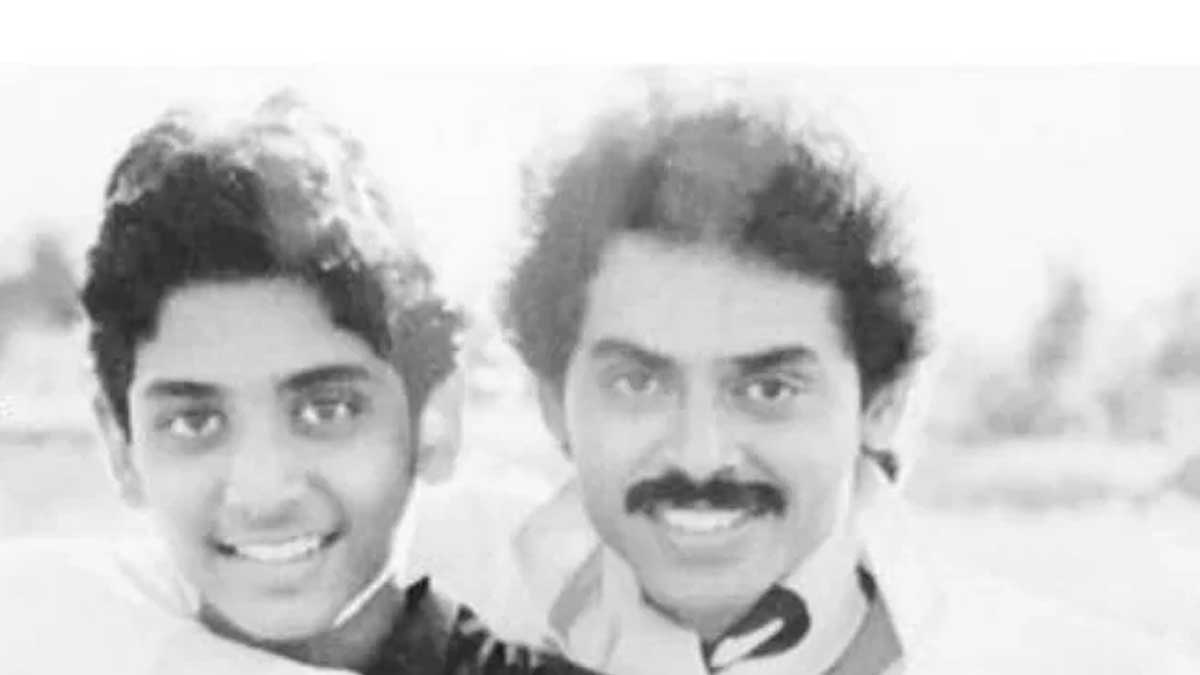 Venkatesh : వెంకటేష్ చేతులు వేసిన ఈ కుర్రాడు ఎవరో తెలుసా..? గుర్తు పట్టారా..? Venkatesh old photo with Sumanth viral in social media