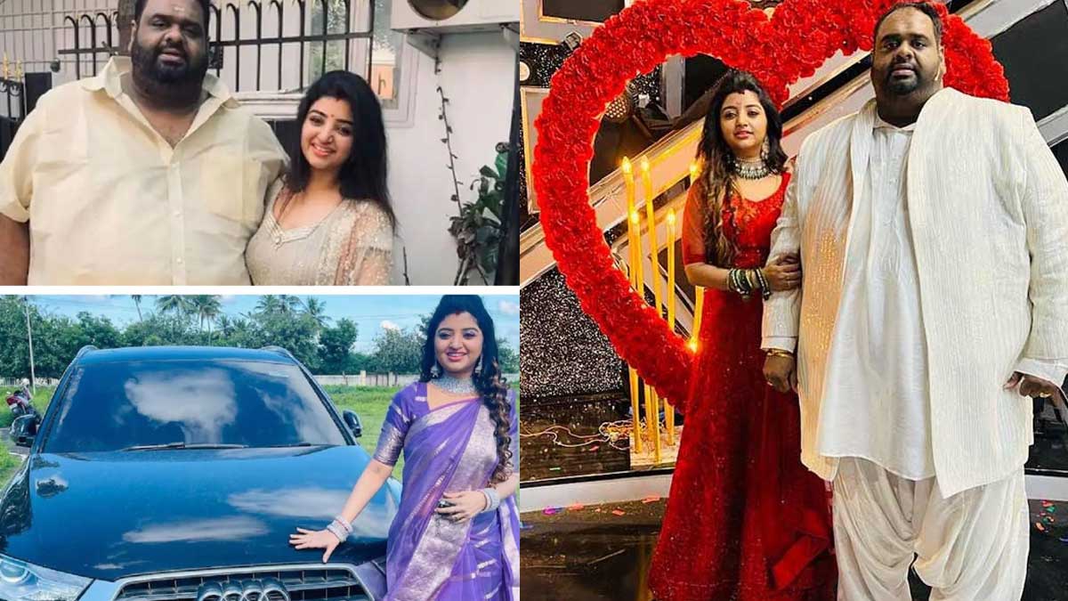 Producer Ravinder given luxury car as a gift to his wife vj mahalaxmi 