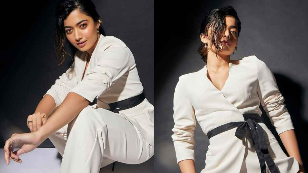 Rashmika Mandanna white color dress photos viral netizen troll 