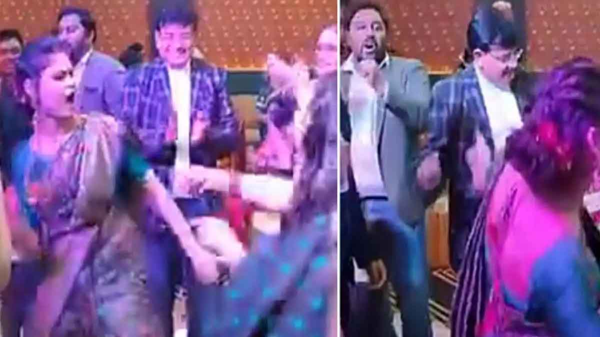 Viral Video : వాహ్.. పెళ్లి వేడుకలో డ్యాన్స్ అదరగొట్టేసిందిగా.. వైరల్ వీడియో..! woman danced for song at wedding Viral Video
