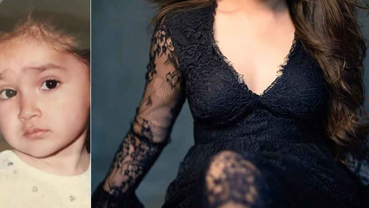 sayesha saigal childhood photo viral 