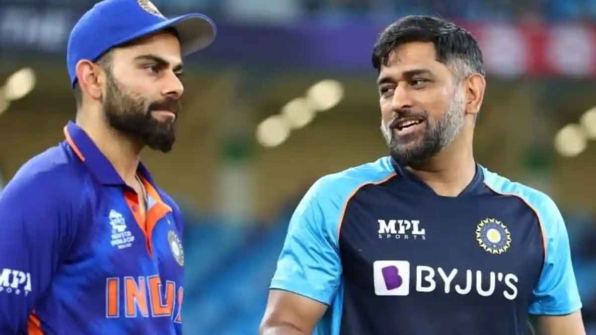 Kohli : ధోనీని ఆకాశానికెత్తేసిన కోహ్లి.. ఫ్యాన్స్ ఫుల్ హ్యాపీ..! virat kohli praised ms dhoni for supporting him