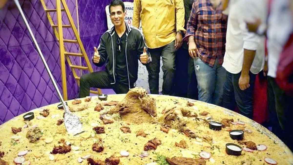 sonu sood launched worlds biggest mandi plate