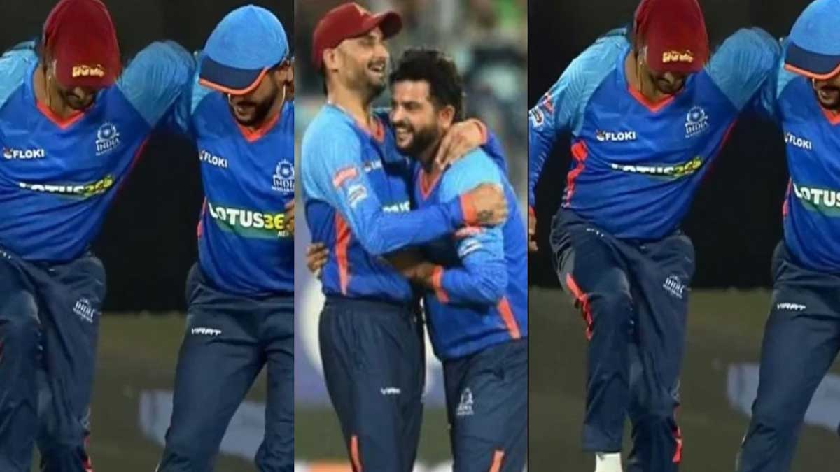 Harbhajan Singh And Suresh Raina danced for natu natu song 