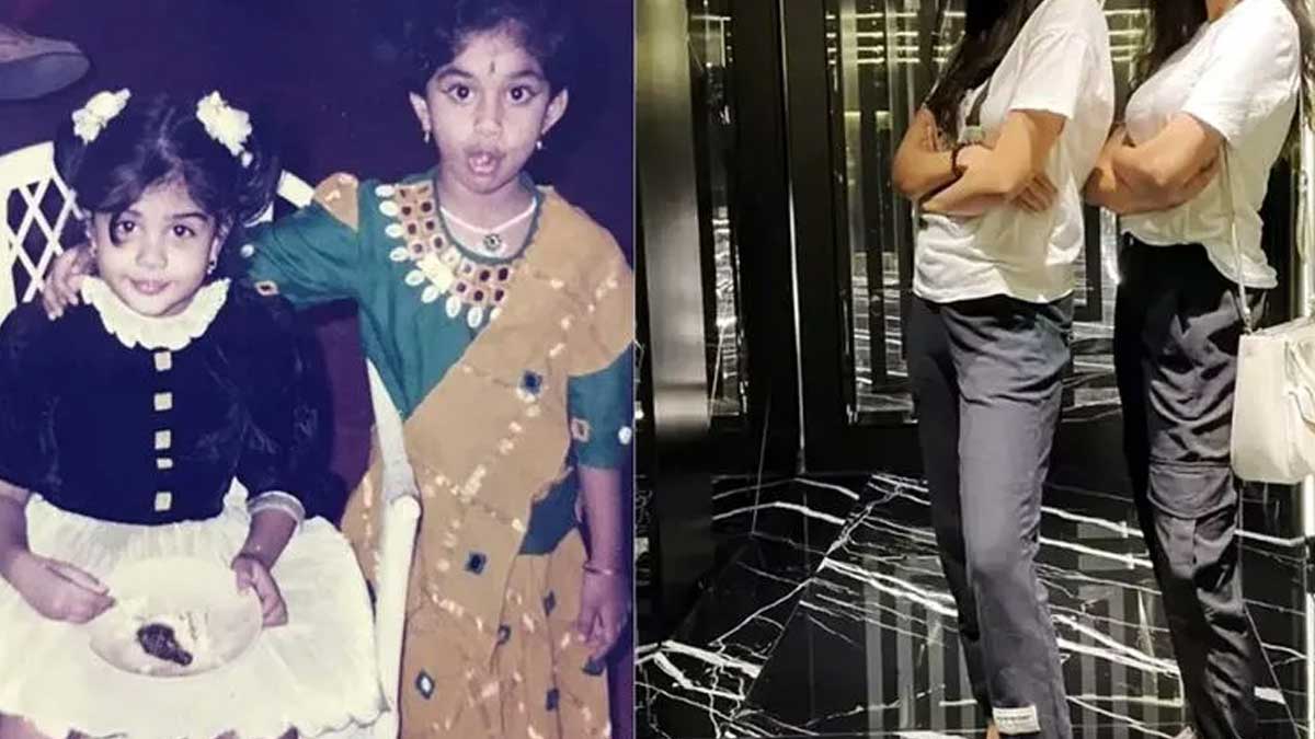 keerthy suresh and kalyani priyadarshan childhood photo viral 