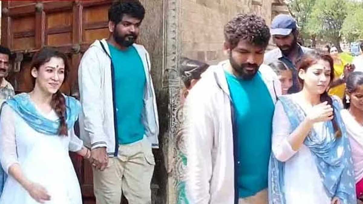 Nayanthara and vignesh shivan visited temple 