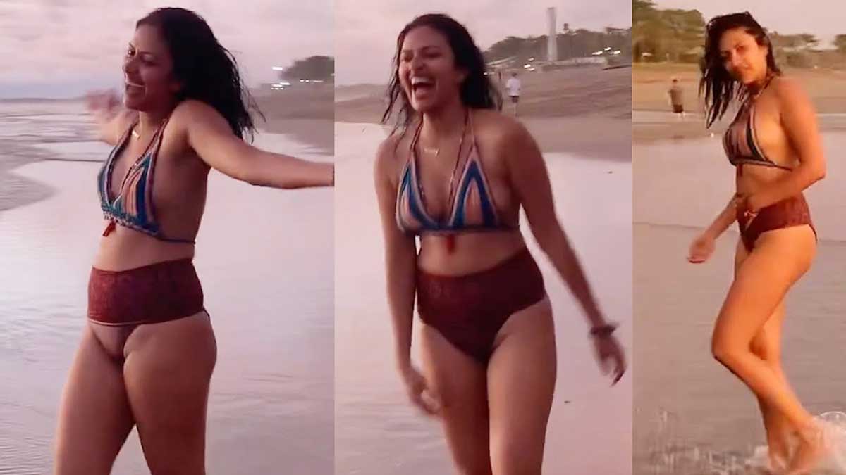 Amala Paul beach vacation video viral