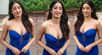 Janhvi Kapoor : ఎగ‌సిప‌డుతున్న ఎద ఎత్తుల‌తో కుర్రాళ్ల‌కి మంట పెడుతున్న జాన్వీ క‌పూర్