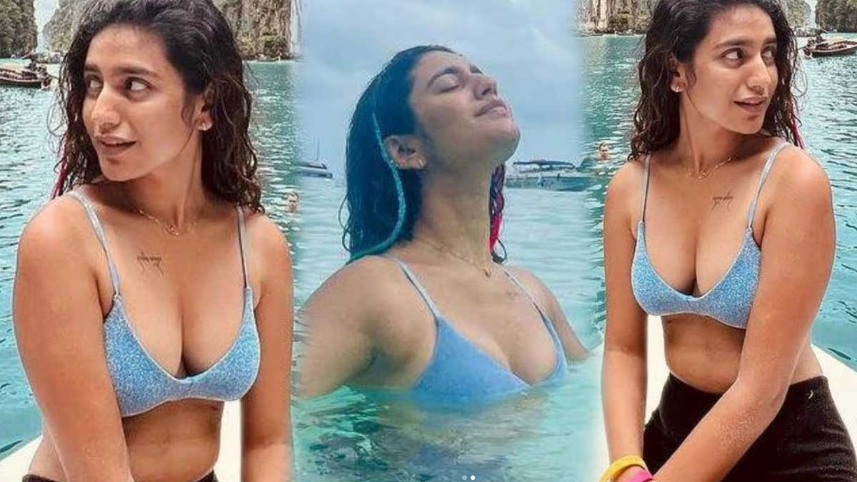 Priya Prakash Varrier : మాల్దీవుల్లో ప్రియా ప్రకాశ్ అందాల దాడి.. మత్తెక్కిపోతున్న కుర్రకారు.. Priya Prakash Varrier enjoys vacation at maldives