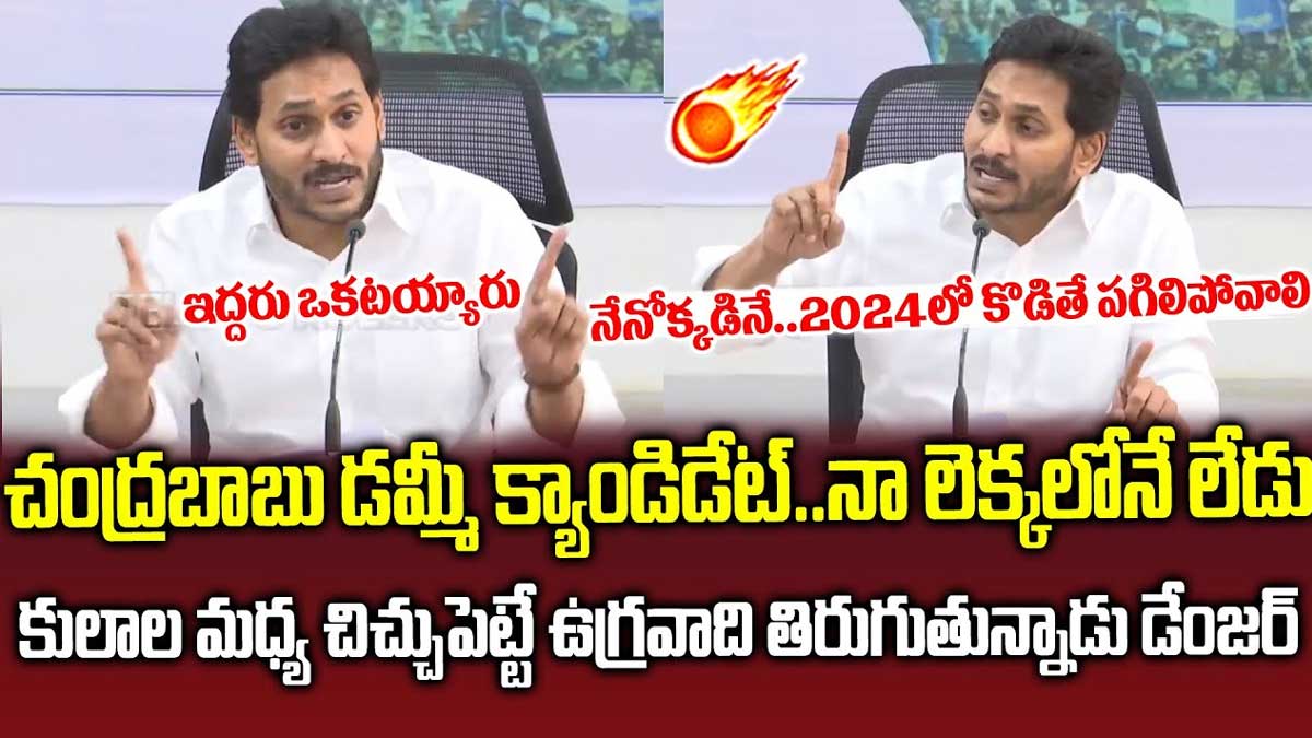 CM YS Jagan : చంద్రబాబు నా లెక్కలోనే లేడు.. ఆ ఉన్మాదులతో యుద్దం చేస్తున్నాం.. CM YS Jagan spoken to his party candidates