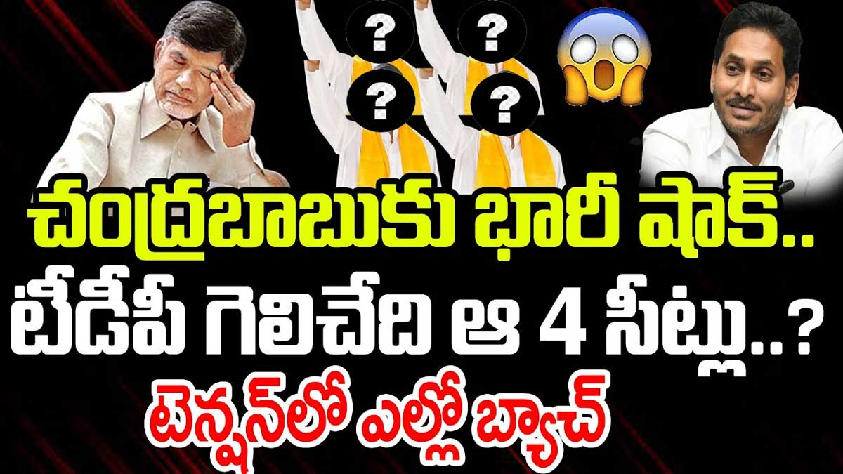 TDP : చావు తప్పి కన్నులొట్టబోయినట్టు.. టీడీపీకి వచ్చేది 4 సీట్లేనా..? TDP how many seats they will get