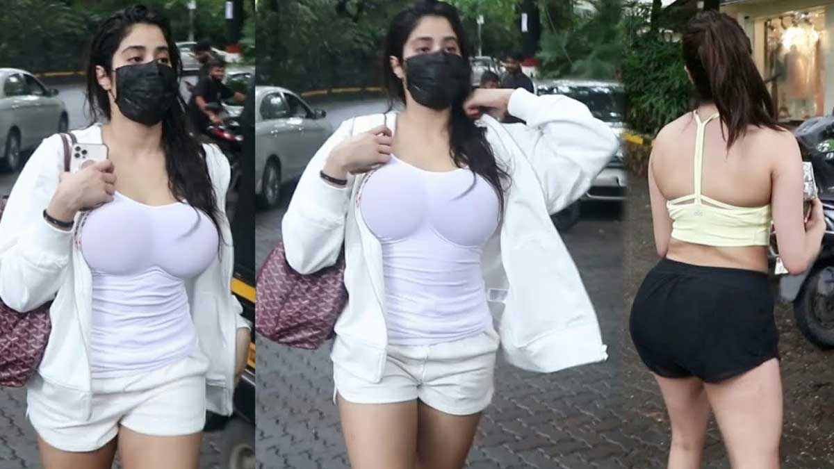 Janhvi Kapoor : టైట్ డ్రెస్లో రెచ్చగొడుతున్న జాన్వీ కపూర్.. అందరి ముందే సరి చేసుకుంటుందిగా..! Janhvi Kapoor latest gym work out video viral on social media