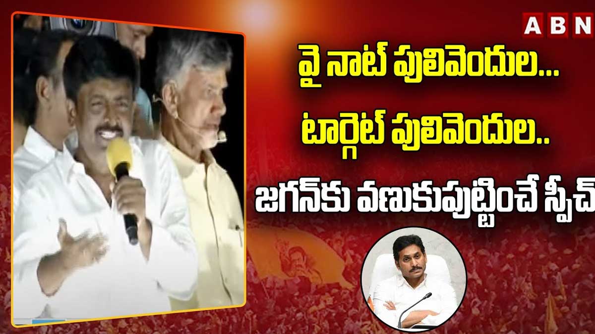 B Tech Ravi : జగన్కి వణుకు పుట్టించే స్పీచ్.. వై నాట్ పులివెందుల అంటూ.. బీటెక్ రవి అదిరిపోయే స్పీచ్.. B Tech Ravi powerful speech in pulivendula