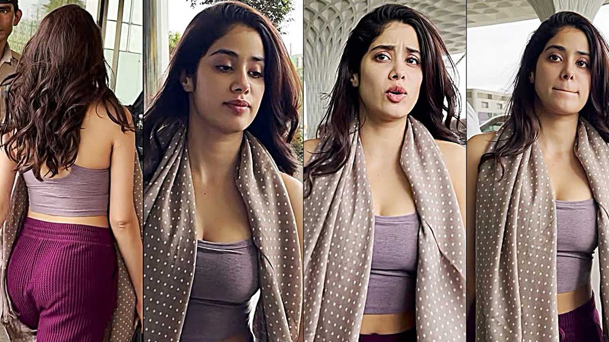 Janhvi Kapoor latest video at airport viral 