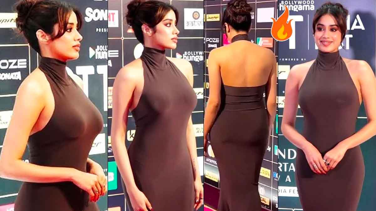 Janhvi Kapoor : ఉవ్వెత్తున ఎగిసిపడుతున్న జాన్వీ కపూర్ అందాలు.. పిచ్చెక్కిపోవల్సిందే..! Janhvi Kapoor latest brown color dress video viral