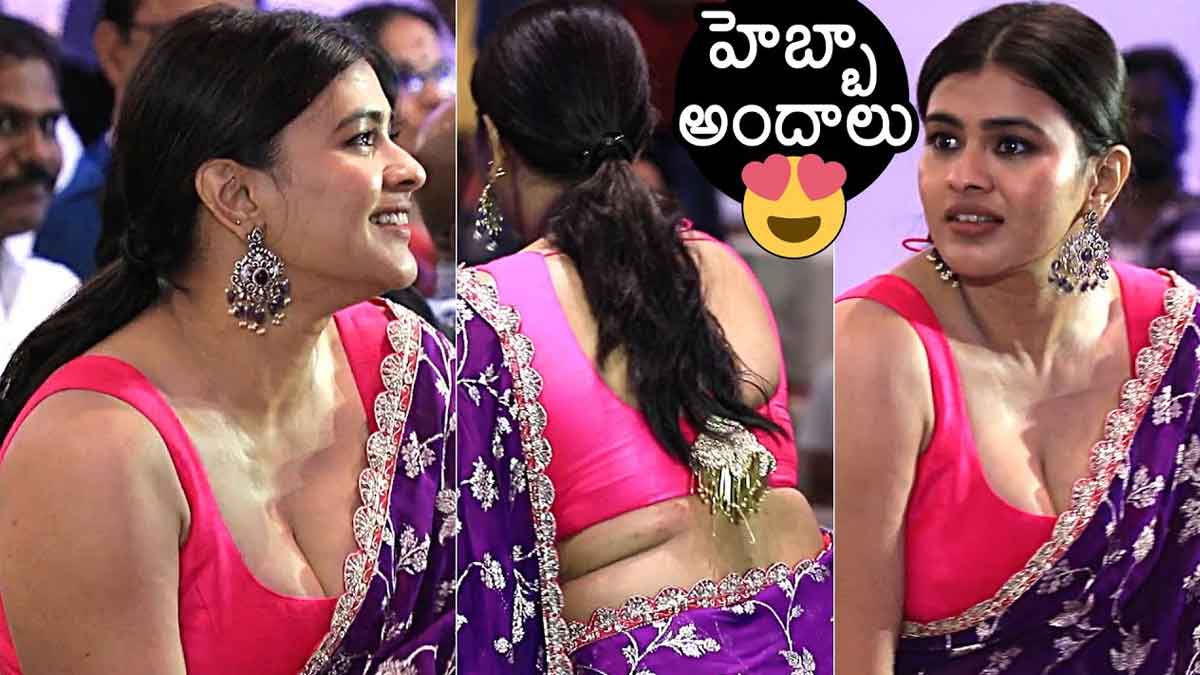 Hebah Patel latest blue color saree video viral 