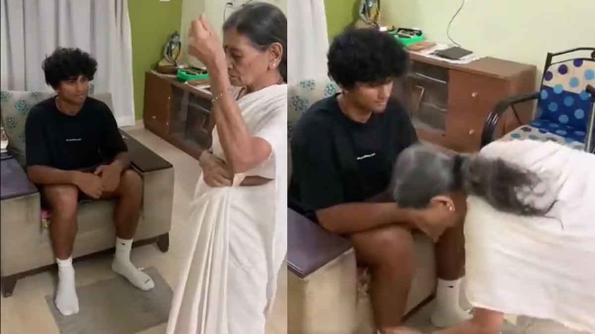 Rachin Ravindra spent time with his grand mom 
