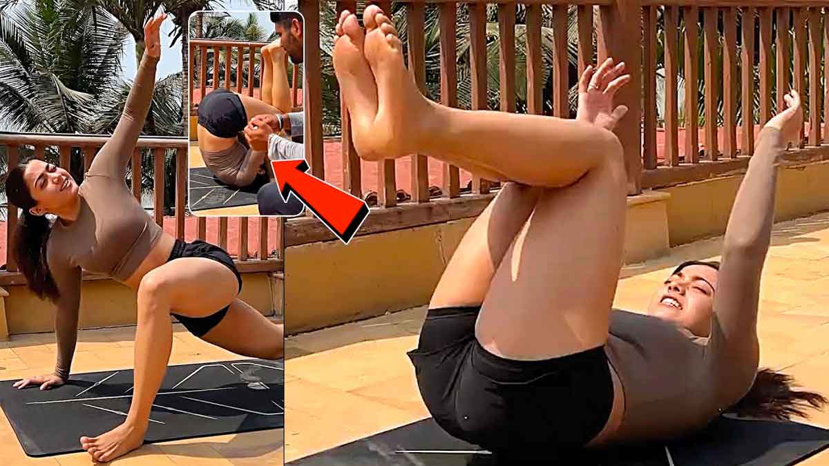 Rashmika Mandanna : పొట్టి దుస్తులలో అందాల అరాచకం సృష్టిస్తున్న రష్మిక.. ఏమందంరా బాబు..! Rashmika Mandanna latest workout video viral