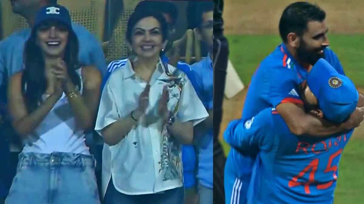 Rohit Sharma : గెలిచిన ఆనందంతో షమీని ఎత్తుకున్న రోహిత్ శర్మ.. ఫిదా అయిన కియారా, నీతా అంబాని Rohit Sharma lifted shami after winning match