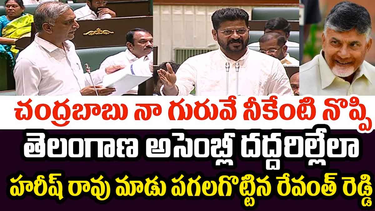 CM Revanth Reddy counter to harish rao on chandra babu