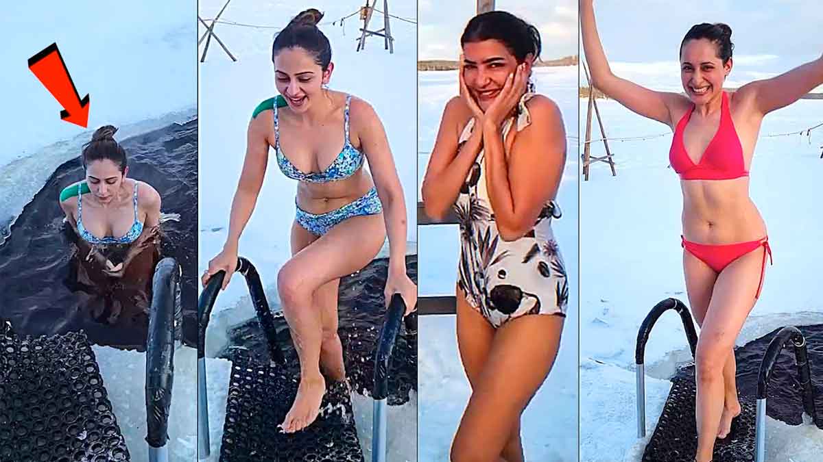 Ice Bath Challenge rakul preet singh and manchu lakshmi with pragya jaiswal