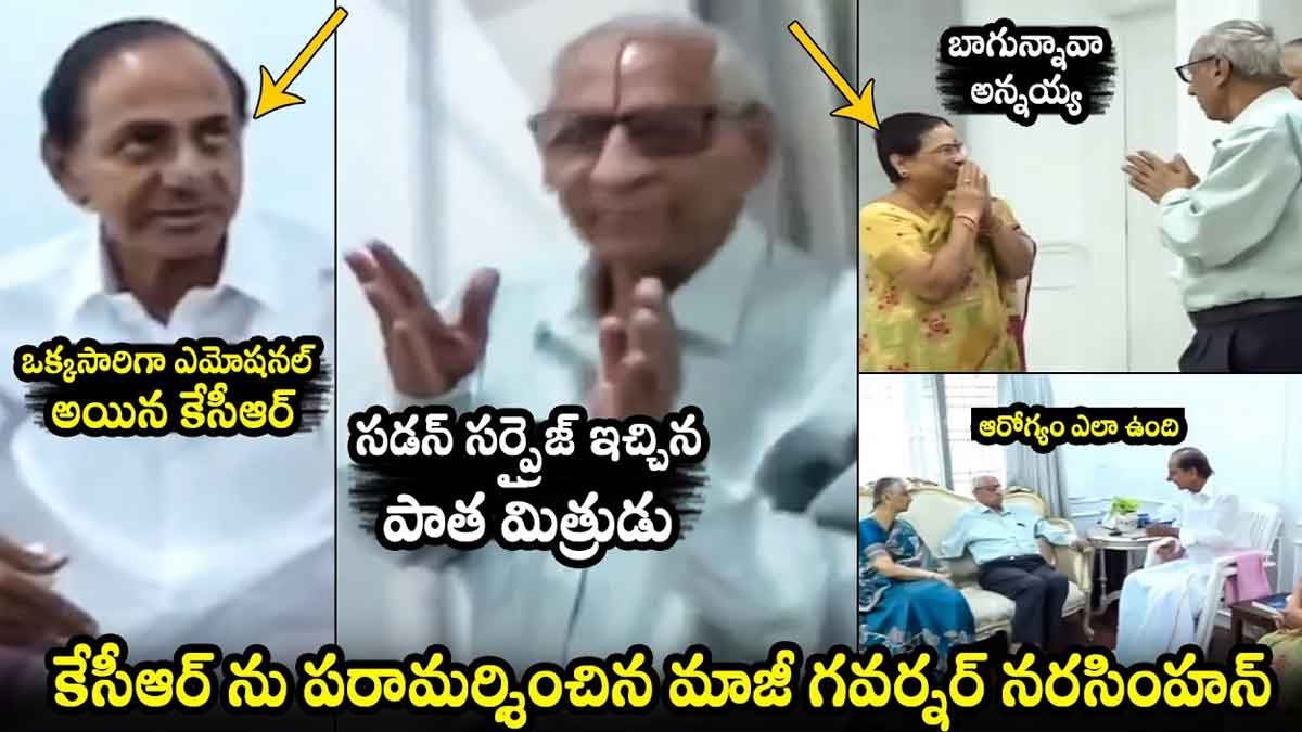 Former Governor Narasimhan : కేసీఆర్ని పరామర్శించిన పాత గవర్నర్.. ఆయనని చూడగానే ముఖంలో పాత కళ.. Former Governor Narasimhan met ex cm kcr