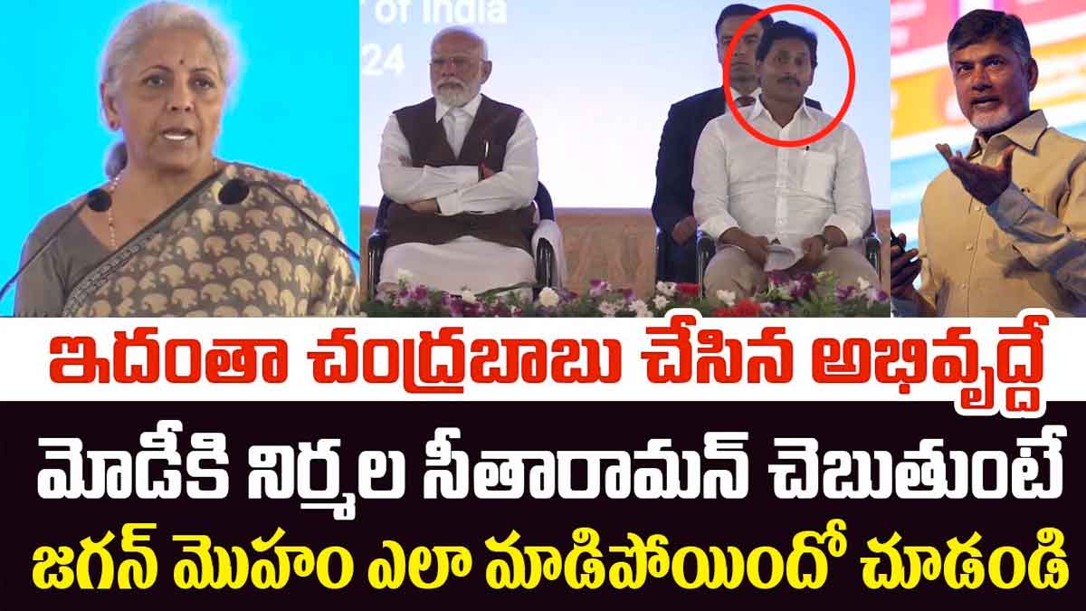 Nirmala Sitharaman comments on chandra babu see cm ys jagan