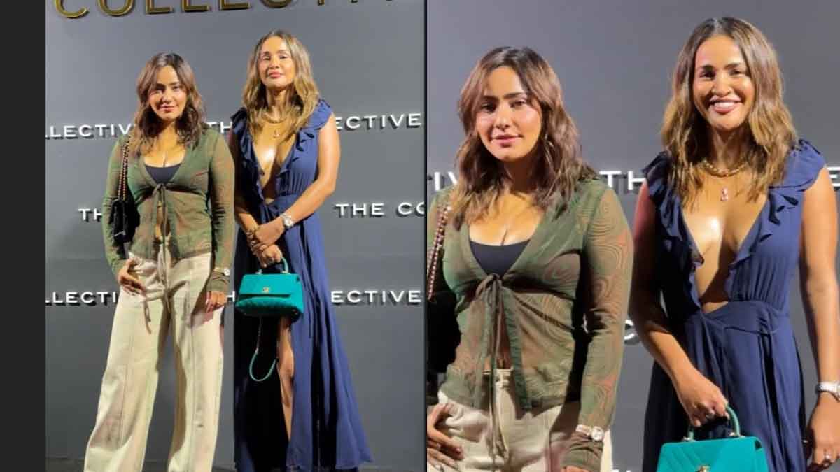 Aisha Sharma with her sister neha sharma attended audio program function