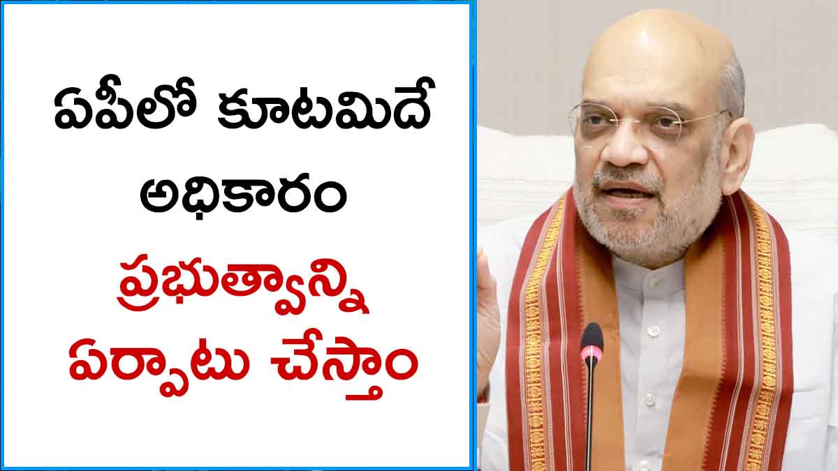 Amit Shah : ఏపీలో అధికారం మాదే.. కూటమితో కలిసి ప్రభుత్వాన్ని ఏర్పాటు చేస్తామన్న అమిత్ షా.. Amit Shah interesting comments on andhra pradesh
