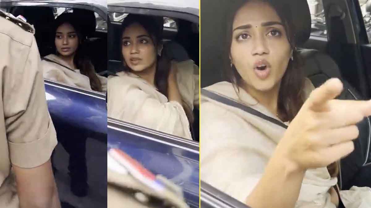 Nivetha Pethuraj : పోలీసులకి రెడ్ హ్యాండెడ్గా దొరికిన విశ్వక్ సేన్ హీరోయిన్..? Nivetha Pethuraj argued with police on road after she caught by