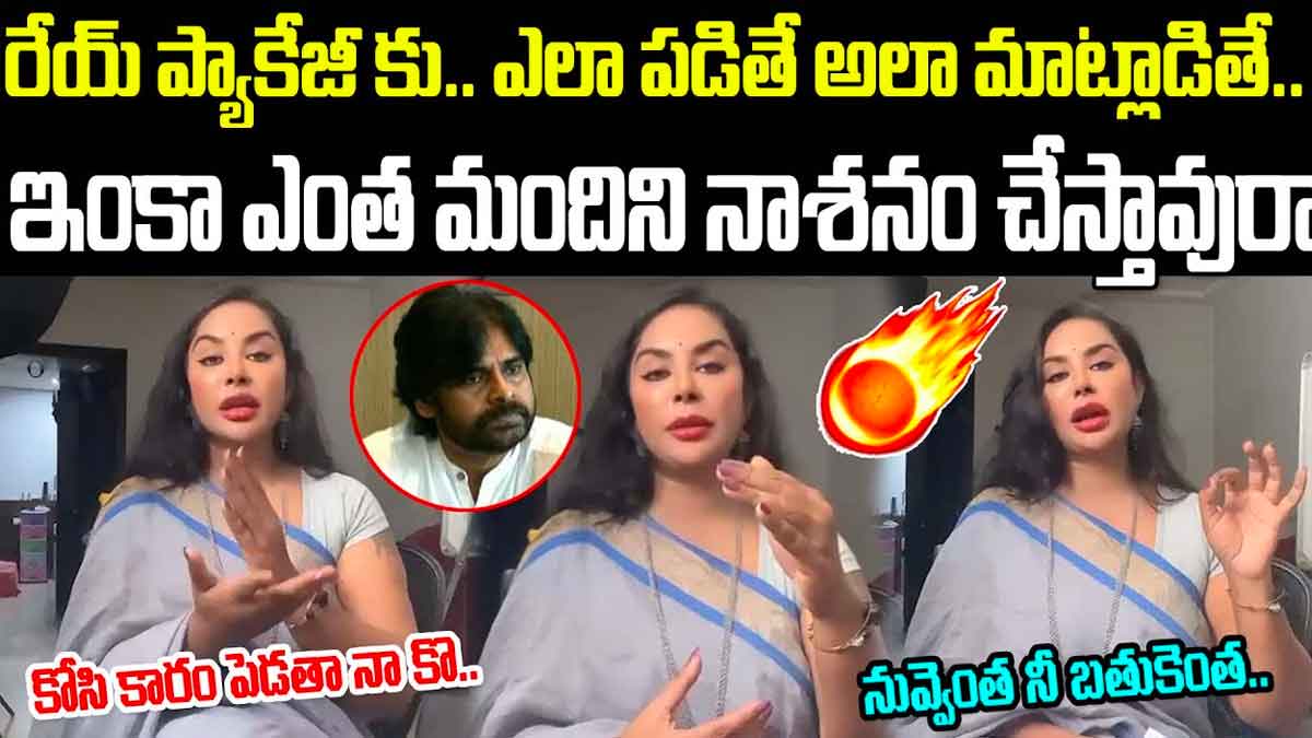 Sri Reddy : రేయ్ ప్యాకేజ్ స్టార్ అంటూ పవన్ కళ్యాణ్ని ఓ రేంజ్లో వేసుకున్న శ్రీరెడ్డి Sri Reddy comments on pawan kalyan and calls him package star