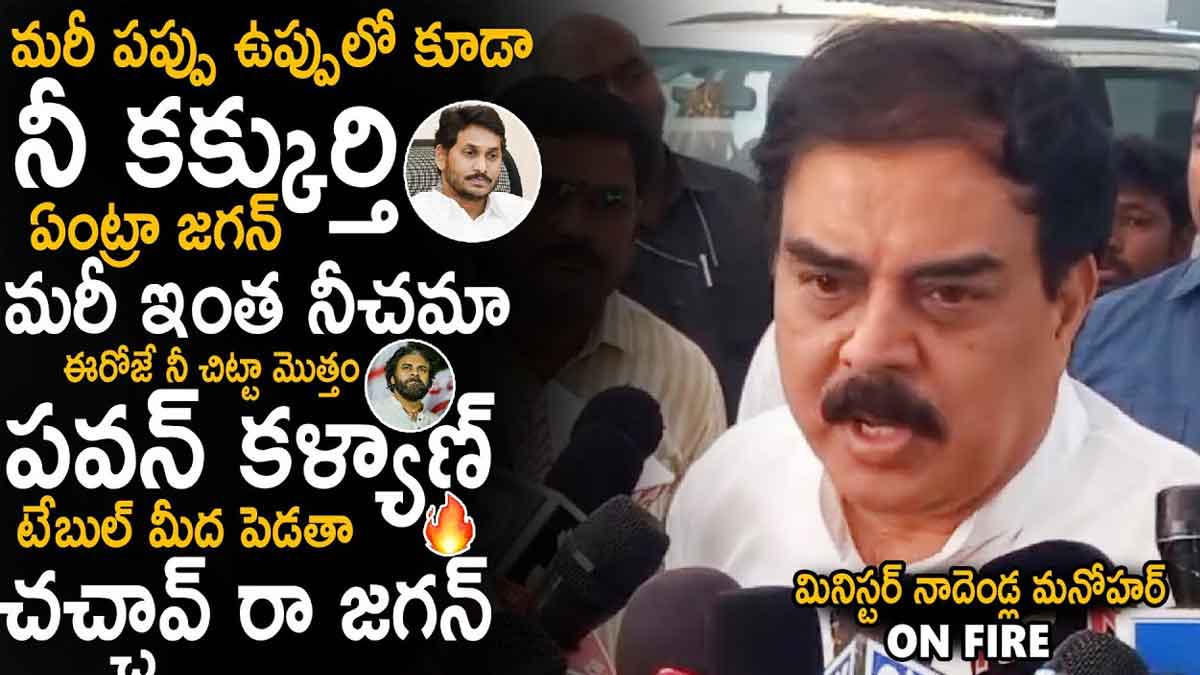 Nadendla Manohar : యాక్షన్లోకి దిగిన నాదెండ్ల.. జగన్ చిట్టా మొత్తం పవన్ దగ్గర పెడతానంటూ ఫైర్.. Nadendla Manohar comments on ys jagan for furniture and other issues