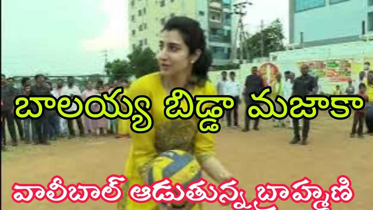 Nara Brahmani playing volleyball fans are happy