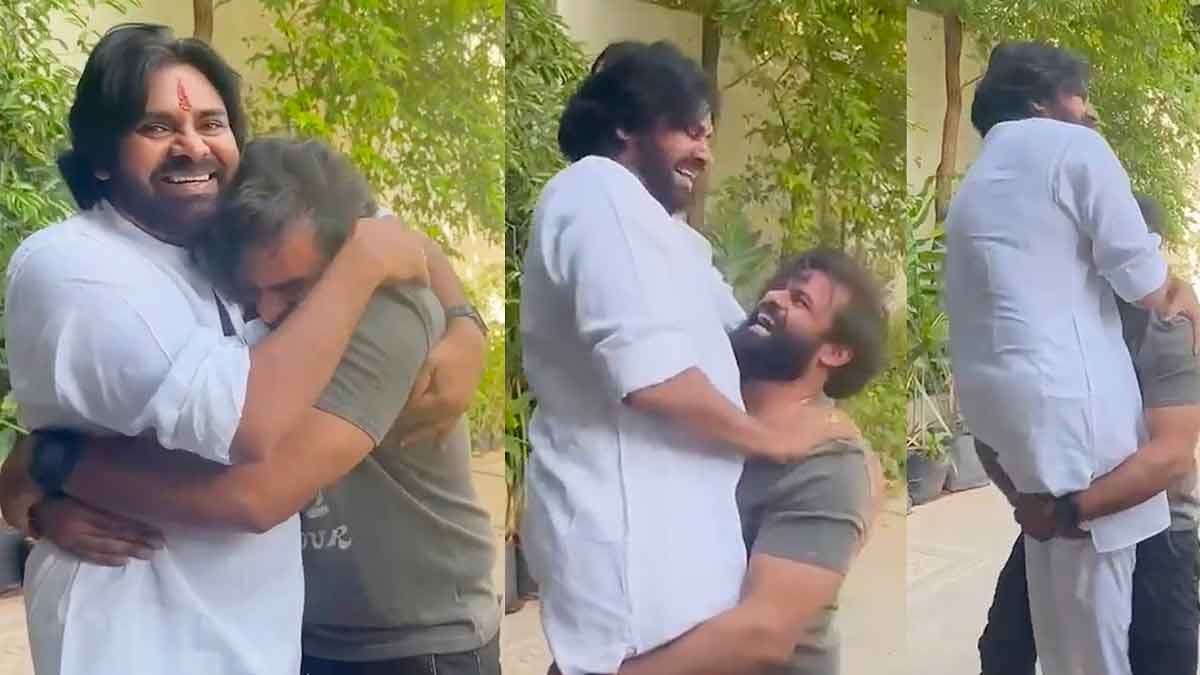 Sai Dharam Tej : పట్టరాని ఆనందంతో పవన్ కళ్యాణ్ని ఎత్తేసిన సాయిధరమ్ తేజ్.. వీడియో వైరల్.. Sai Dharam Tej very happy after pawan kalyan win