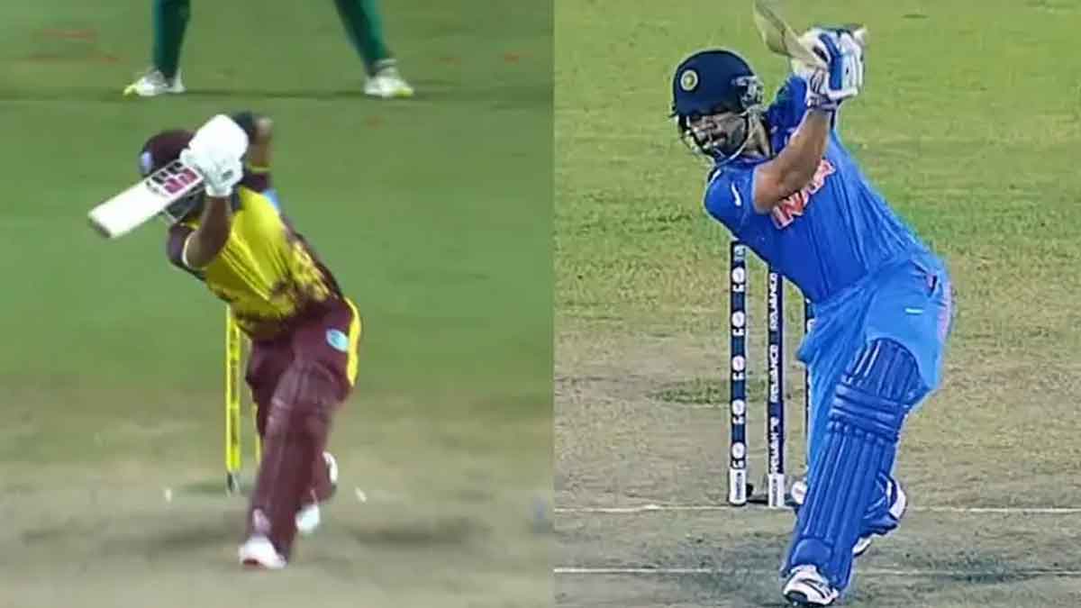 Shai Hope : అచ్చం విరాట్ కోహ్లి మాదిరిగానే ఆడుతున్నాడే.. వాహ్.. ఏం ఆడాడు..! Shai Hope played cricket shot just like virat kohli video viral